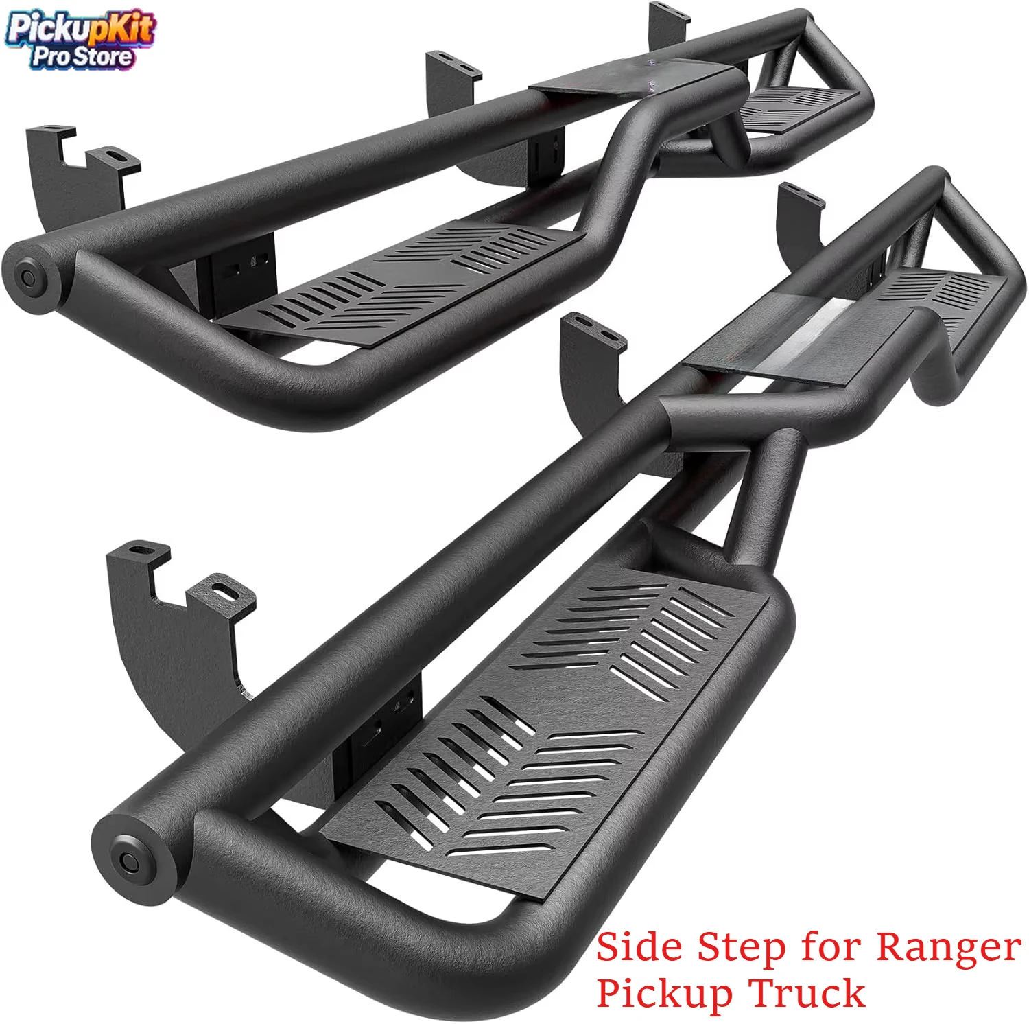

Heavy-Duty Steel Manual Waterproof Locking Tailbox Running Boards Side Steps for Ranger Pickup Truck