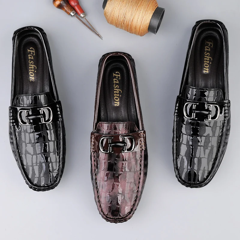 

Fashionable Korean Version Genuine Leather New Casual Shoes Luxury Brand Business Low Cut Comfortable Loafers Mens Driving Shoes