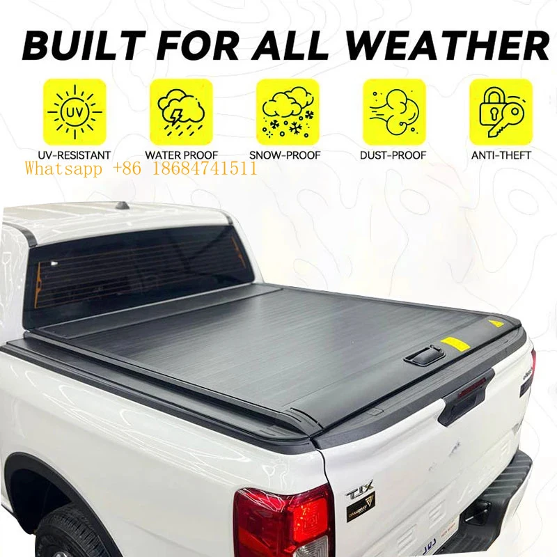 

Retractable Low Profile Tonneau Cover Aluminum Alloy Waterproof Ranger XLS RAPTOR 2023+