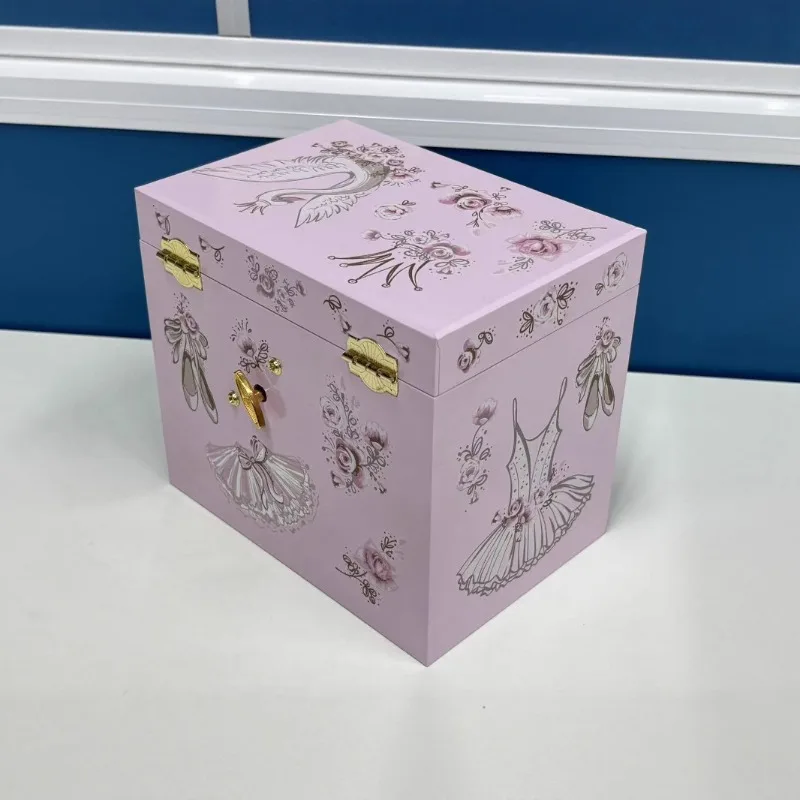 Christmas Children's Day Valentine's Day Birthday Gift Ballet Black Swan Wooden Multifunctional Music Box Beauty Jewelry Box