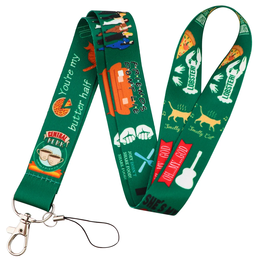

ER1639 Popular TV Series Friends Lanyards Id Badge Holder Keychain ID Card Pass Gym Mobile Badge Holder Lanyard Key Holder