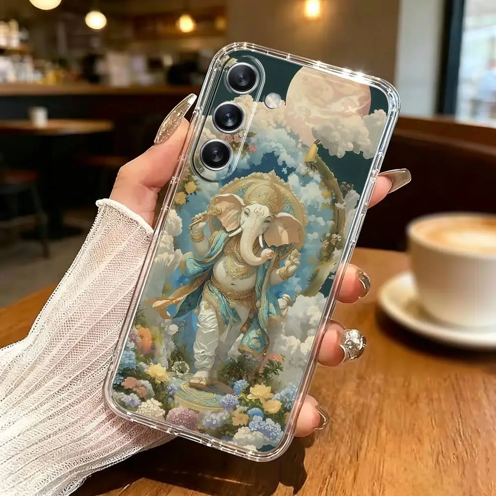 G-Ganesha Hindu God Ganesh Elephant Phone Case For Samsung Galaxy A91,80,73,72 ,71,53,52,32 ,31,22,21s,20,Transparent Soft Case