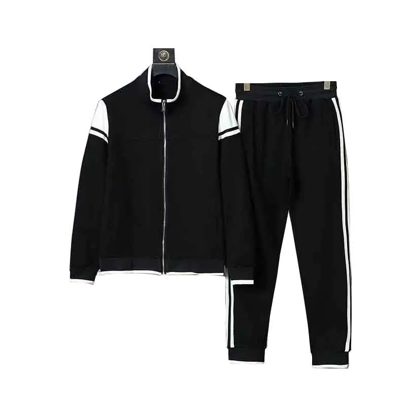 

2024 European Men's New Leisure Sports Two-Piece Fashion Two-Piece High-End Long-Sleeve Suit