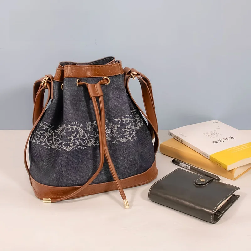 Bolsa de Viagem Portátil para Museu, Média, com Cordão, Bordado Criativo, Presente para o Festival Qixi, Museu Nacional da China