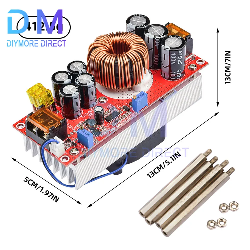 

1800W 40A DC-DC Boost Converter Step Up Power Supply Module 10-60V to 12-90V Adjustable Voltage Charger Power Module