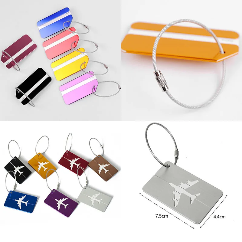 

Creative Flying Aluminium Alloy Luggage Tag Suitcase ID Address Holder Baggage Boarding Tag Portable Label Travel Accessories