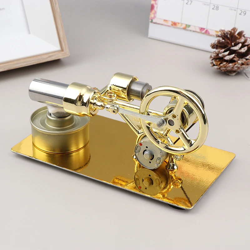 Mini External Combustion Stirling Engine Experimental Model Motor Generator Engine Physics Collection Toy Gift