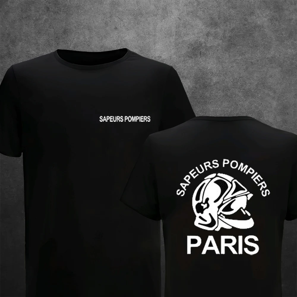 T shirt Man New Sapeurs Pompiers Paris France Firefighter Fire Department Brigad Summer Casual Printing Short Comfortable O-neck