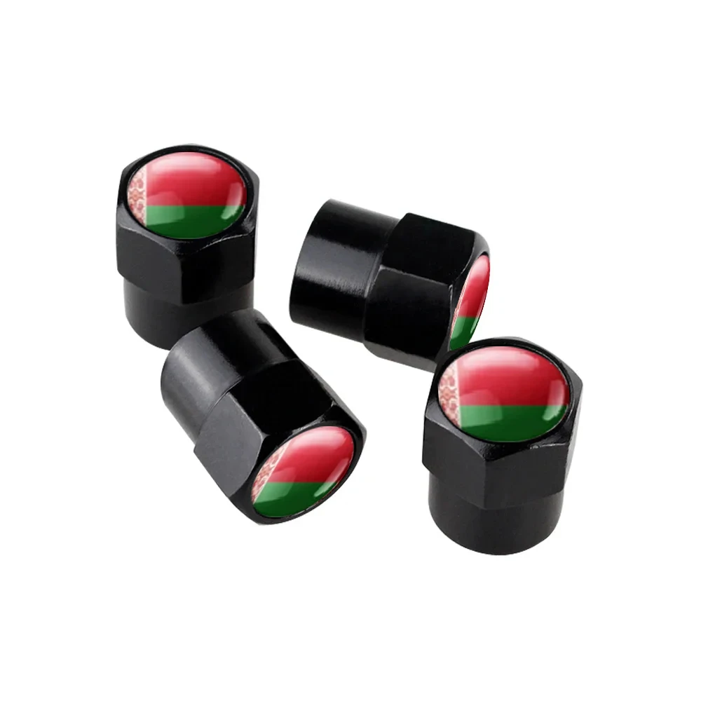 4PCS Belarus Flag Car Wheel Tire Valve Caps Tyre Stem For CHERY ARRIZO 5 TIGGO 3 4 5  7 TIGGO 8 PLUS