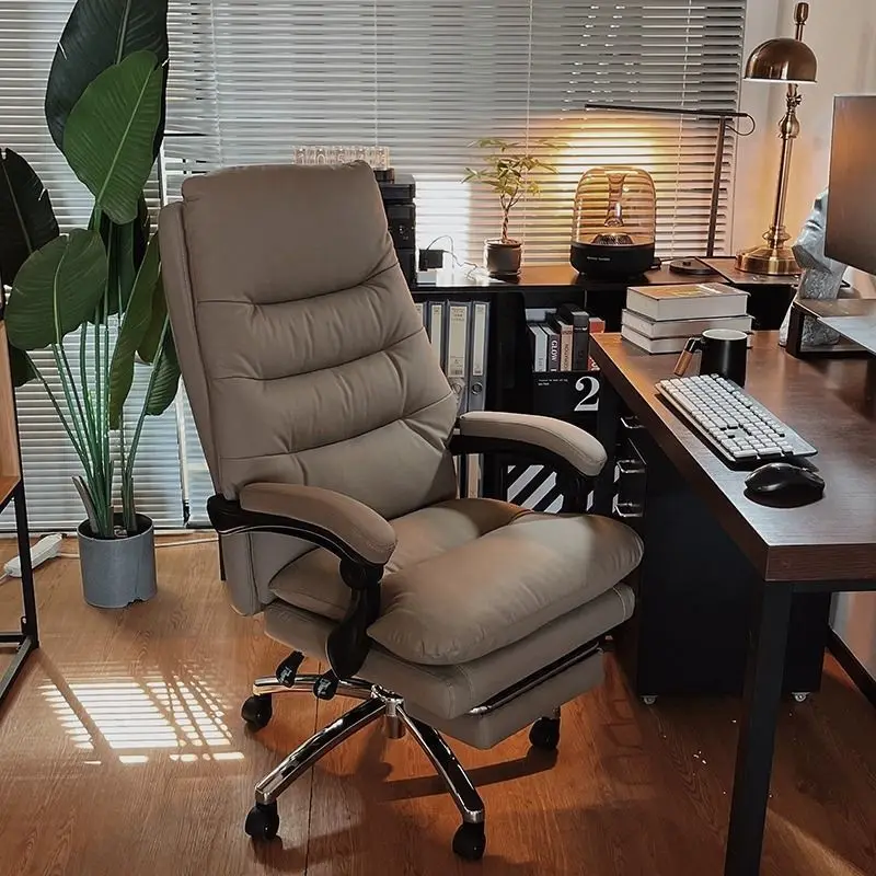 

Ergonomic Office Boss Chair Light Luxury, Comfortable Computer Desk Seat for Home Business Leisure