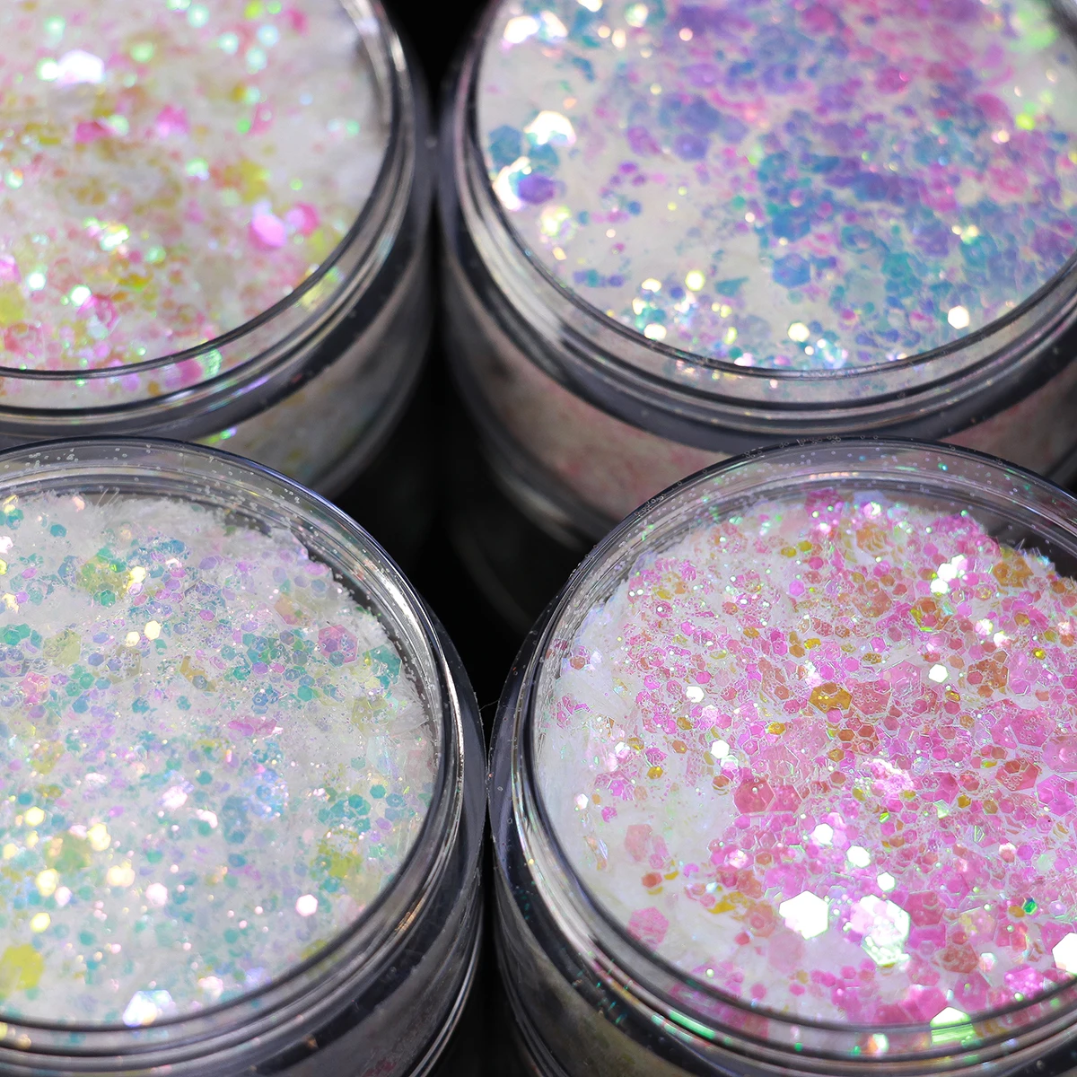 Sparkly Chameleon Nail Opal Flakes Magic Mirror Aurora Dikke nagelpailletten Pigment Oogschaduw Colorshift Zeemeermin Nagel Chroomstof