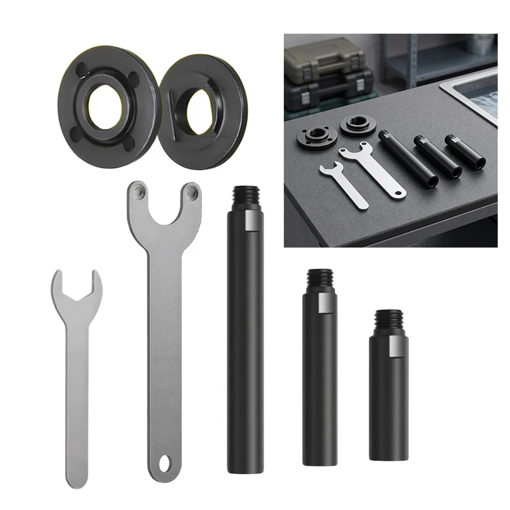 3 Piece Adjustable Angle Grinder Extension Rod Kit 5/8in-11 Thread Lengths 3.15in 3.94in 5.51in with 2 Wrenches