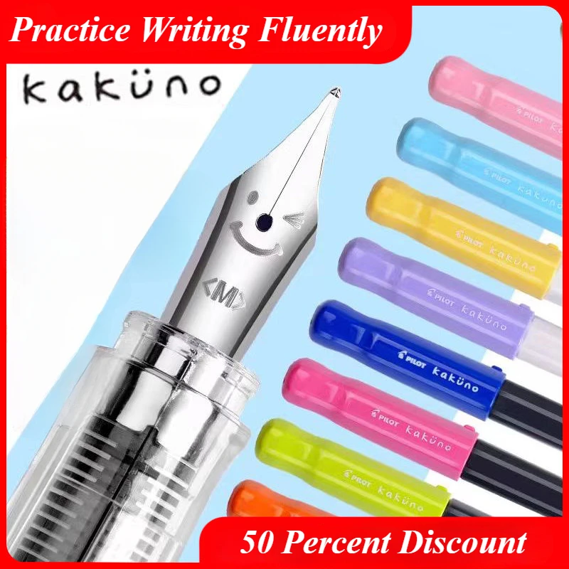 

Pilot Kakuno FKA-1SR Japan Smiley Face Fountain Pen EF/F/M 0.38/0.5/0.7mm Nib Ink Pen Practice Writing Smoothly Stationery Gift