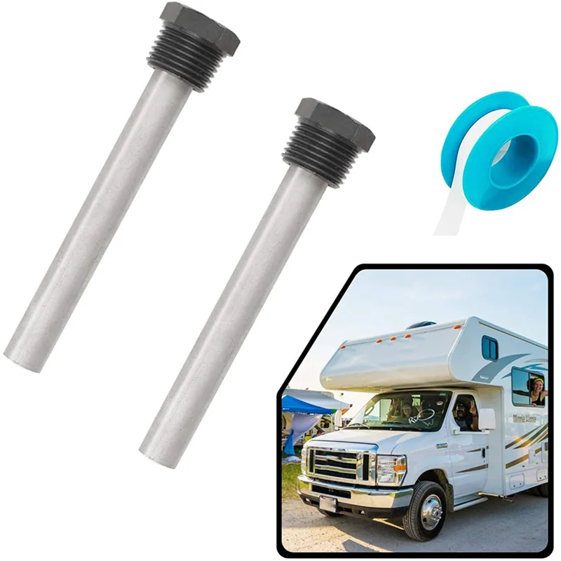 ABGR-RV سخان المياه قضيب الأنود المغنيسيوم لسخانات Atwood ، 8 حزمة 1/2 بوصة NPT RV خزان الماء الساخن الأنود قضيب لسخان RV