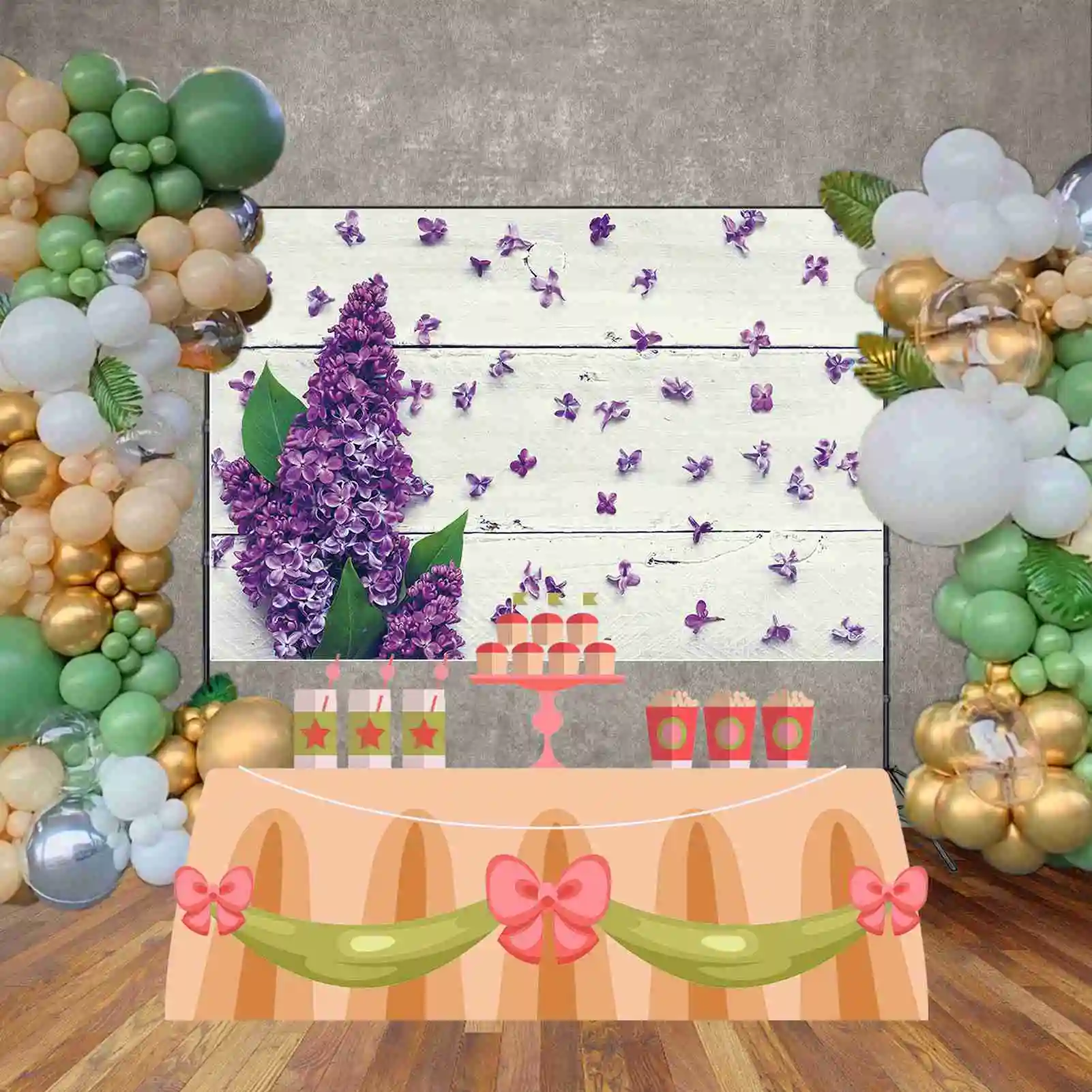 MOON.QG фон для фотосъемки с изображением деревянной доски, еды, цветов