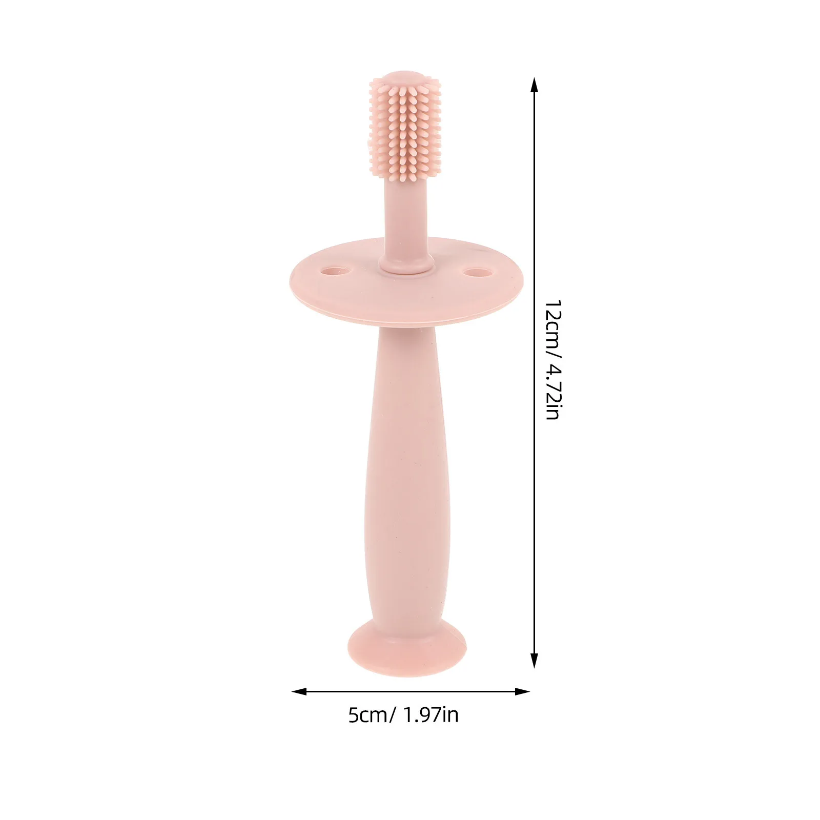 1 قطعة فرشاة أسنان الطفل سيليكون واقية يربك دليل آمنة العناية بالفم طفل شعيرات التدريب فرشاة الأسنان الوردي
