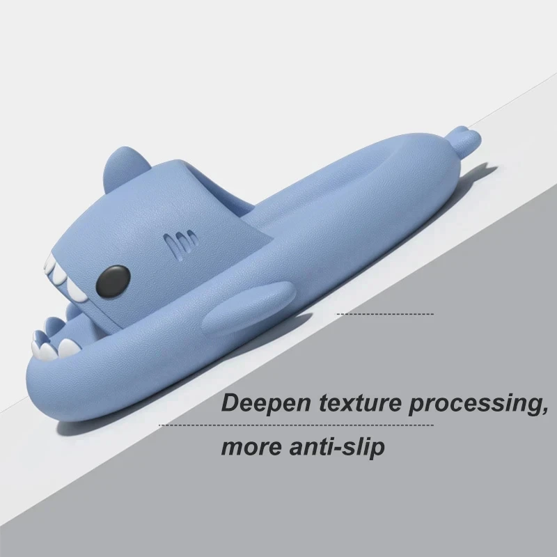 Crestar Cute Kids Shark Slippers Cartoon Shark Sandals Boy and Girl Comfortable Home Slippers Summer Non-slip Slides Beach Shoes