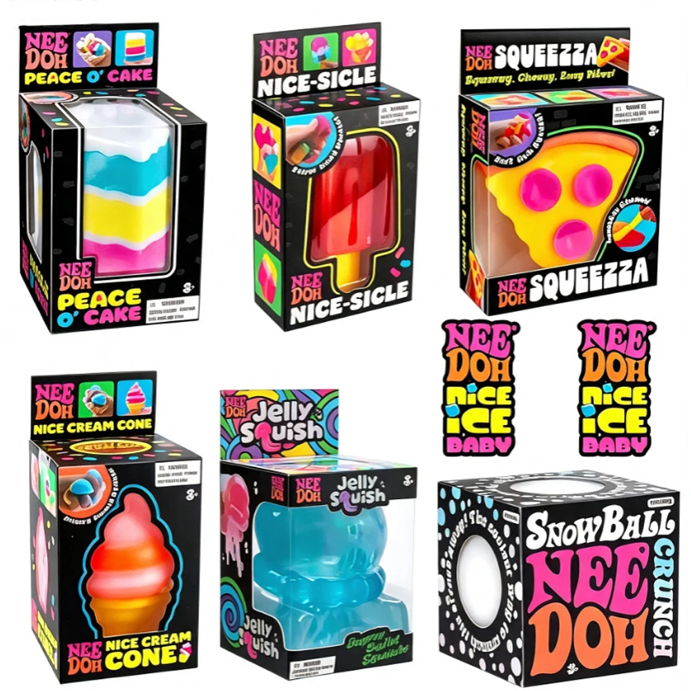Needoh Cube Drip Fidget Sensory Toy Maltose TPR Mello Mallo Snow Ball Press Doh Change Color Relief Anxiety Focus Calm Down Gift
