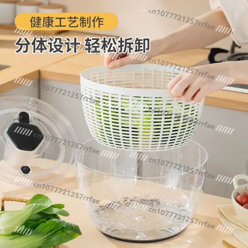 Manual Vegetable Dehydrator Drain Basket Fruit Salad Dryer Dehydration Basket Household Fruit and Vegetable Water
