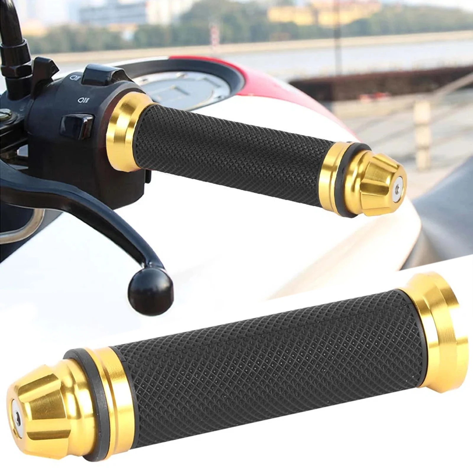 

Aluminum Racing Handle Bar Grips With Rubber Practical Cycling Handlebar Cover For Mountain Bike