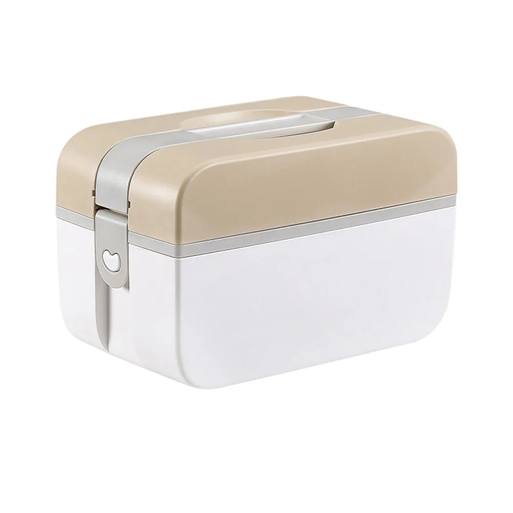 صندوق دواء محمول للطوارئ بسعة كبيرة من البلاستيك البني مقاس L متعدد الطبقات متعدد الوظائف للمكتب المنزلي #6