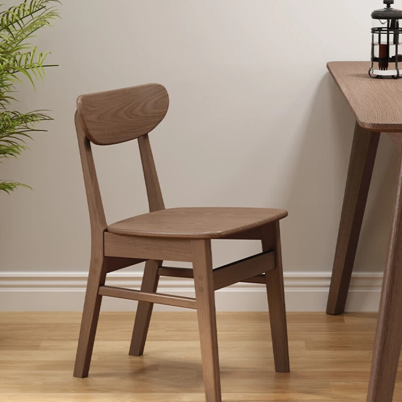 Solid wood dining chairs, backrests, stools, household minimalist dining tables, modern simple desk chairs, study office chairs