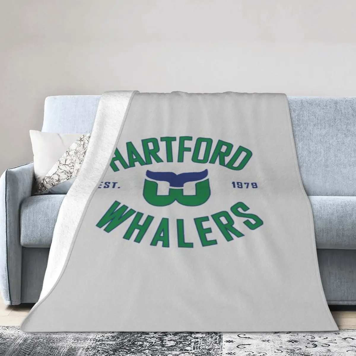 Персонализированное ультрамягкое одеяло из микрофлиса Hartford Whalers CT