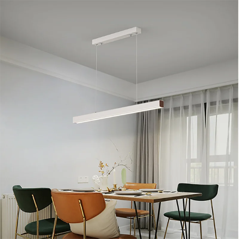 Lámpara nórdica moderna para mesa de comedor, luces para restaurante, cocina, oficina, empresa, tira de luces led, candelabro para comedor