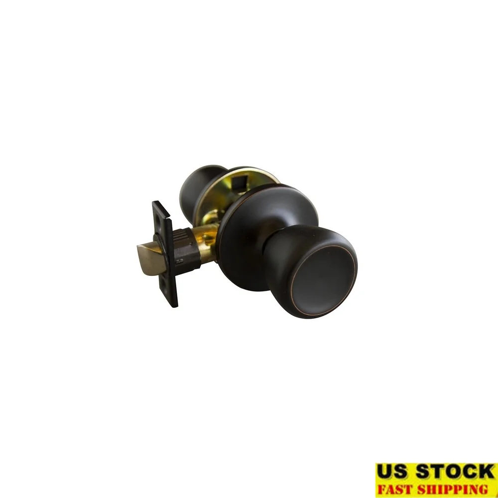 

Universal Non-Locking Passage Interior Door Knobs Oil Rubbed Bronze Dummy Handle Bathroom Closet Easy Installation