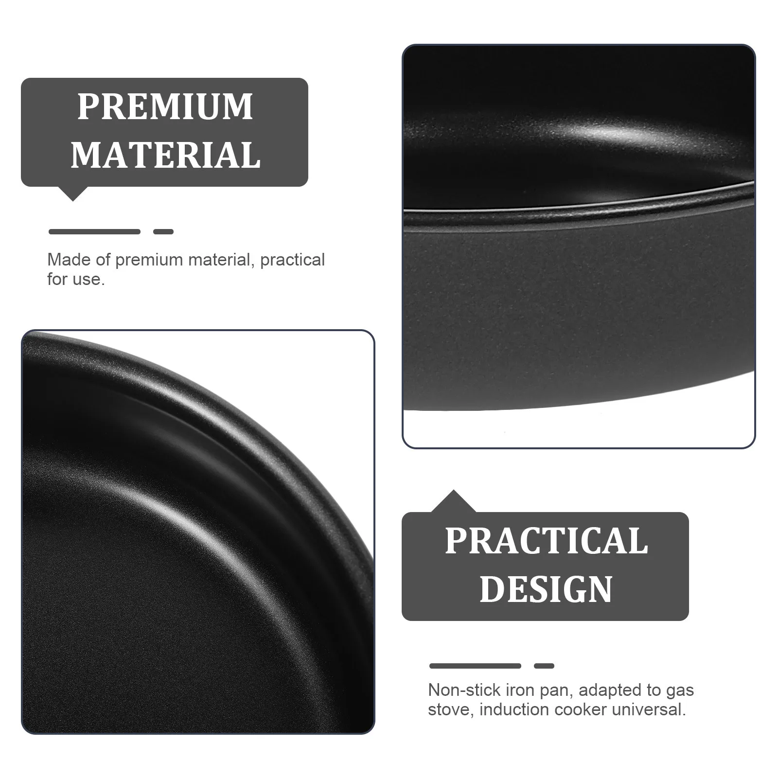 

2Pcs 14Cm Non-Stick Frying Pan Lightweight Cooking Pan for Eggs Pancakes Omelette Steak Bbq Fried Potatoes Easy Clean Home