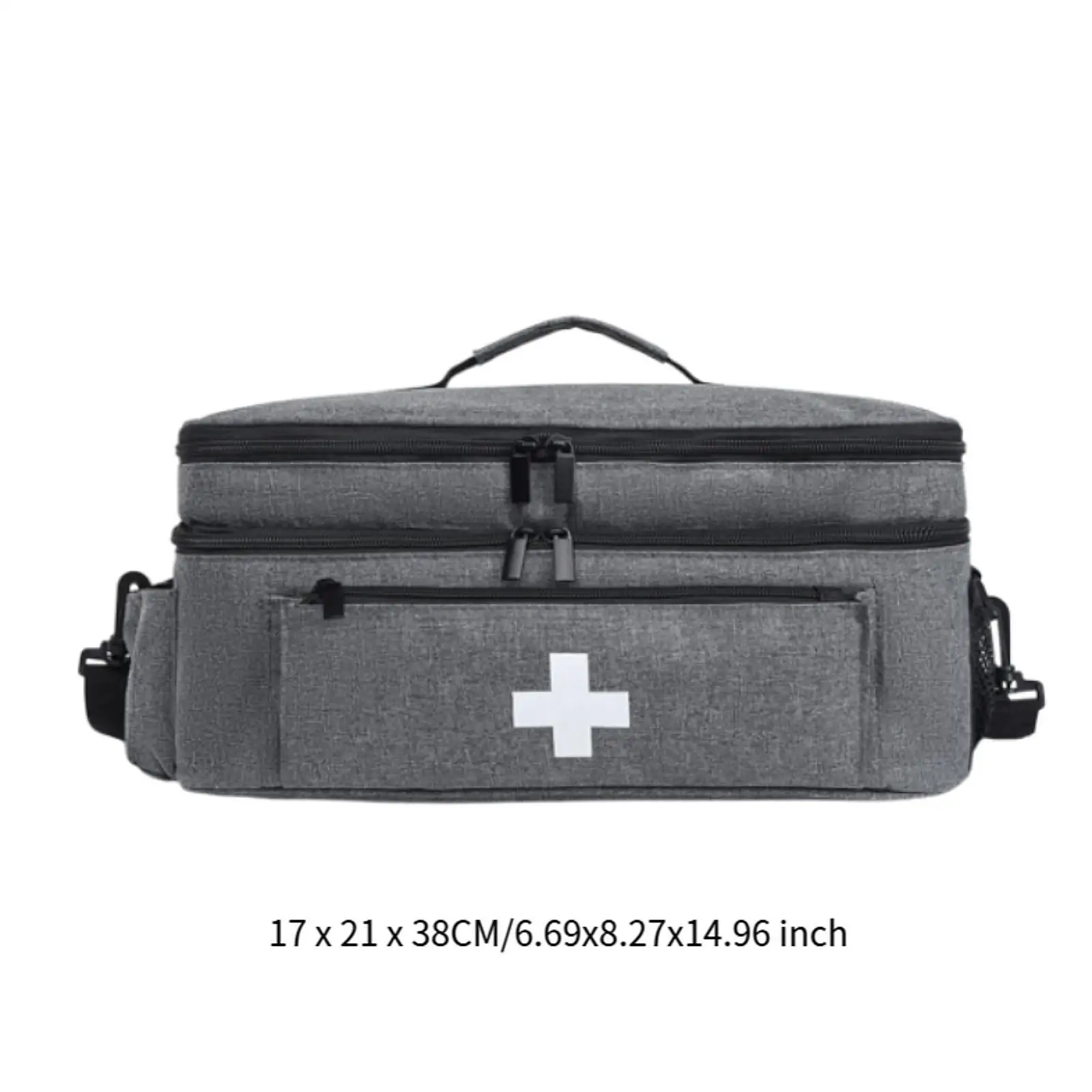 Bolsa de primeros auxilios, botiquín de emergencia multifuncional de gran capacidad, organizador, bolsa de almacenamiento vacía para acampar, exteriores, coche, lugar de trabajo, hogar