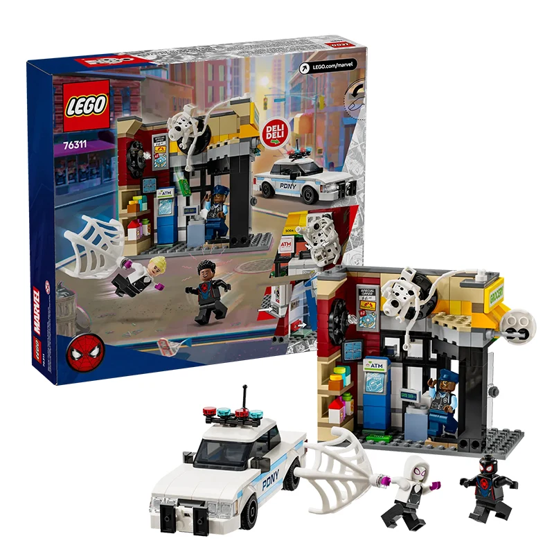 

LEGO Building Blocks 76311 Spider Man Miles Morales Battle Spots Collar Assembled Building Blocks Children's Toy Gift