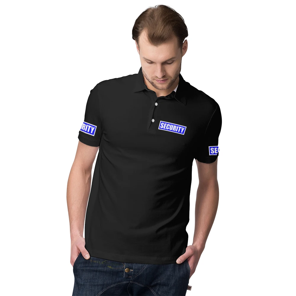 Polo clásico de seguridad para hombre, uniforme de portero, ropa de trabajo, transpirable, secado rápido, Unisex