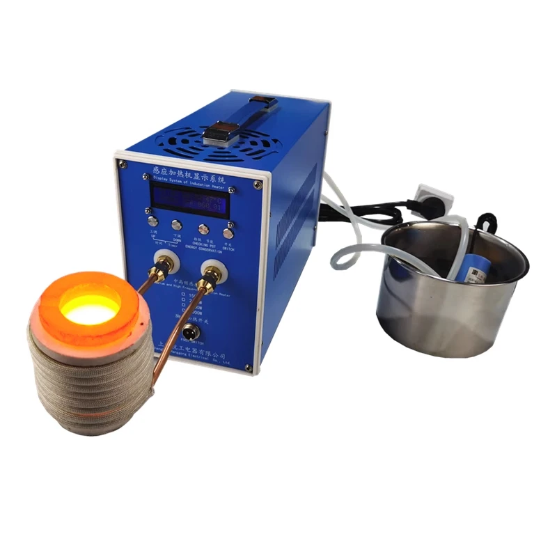

220V High Frequency Induction Heater Machine, Small Metal Heating Forging Furnace for Quenching Annealing Casting Melting