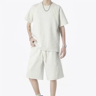 

Loose Summer New Style Campus Fashionable Youthful Men Women Set Air Layer Breathable Comfortable Standard Fit Short Sleeve