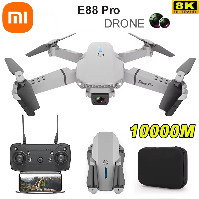 Per xiaomi E88 Pro aereo fotografico aereo 8K Dual Camera Drone Gimbal a tre assi automatico Cruise Folding Drone