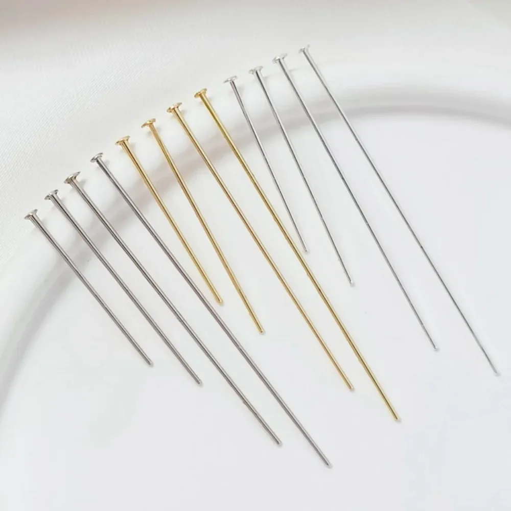 

14k Gold-plated Arc-shaped T-needle Accessories Flat-head Needle Beading Diy Handmade Jewelry Accessories Handcrafted Materials