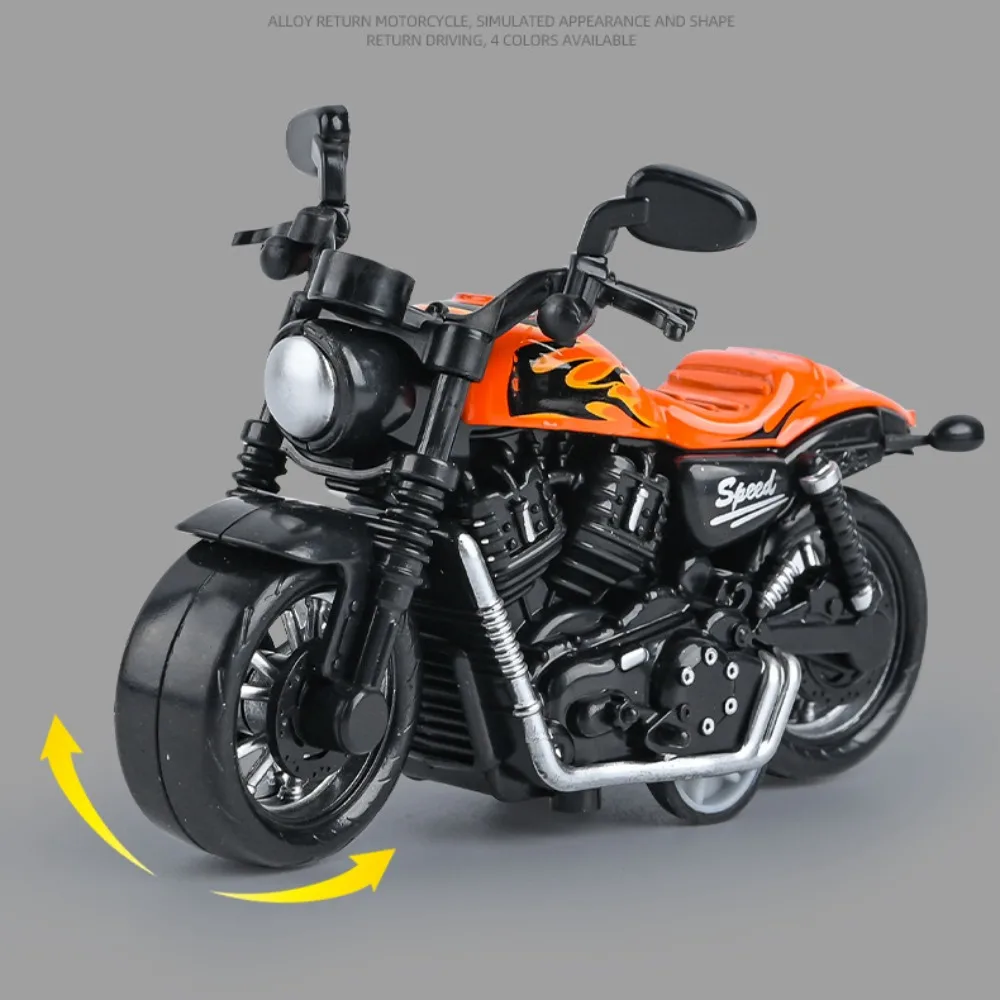 Gift Alloy Pullback Car Retro Style Simulation Modeling Motorcycle Model Movable Cake Decoration
