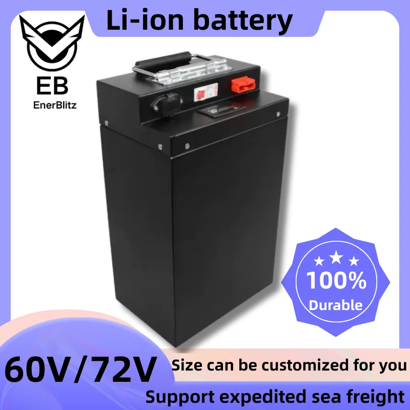 

EB60V 72V 30AH 40AH 50AH 60AH Lithium Ion Battery Li-ion with BMS for 2000W 3500W Electric Motorcycle Sightseeing Car+Charger