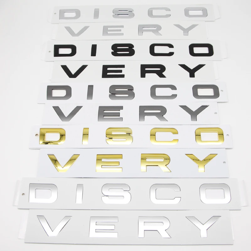 Emblema 3D negro brillante con letras DISCOVERY para el capó delantero y el maletero trasero del coche, adhesivo para Land Rover Discovery Sport 3 4 5, accesorios.