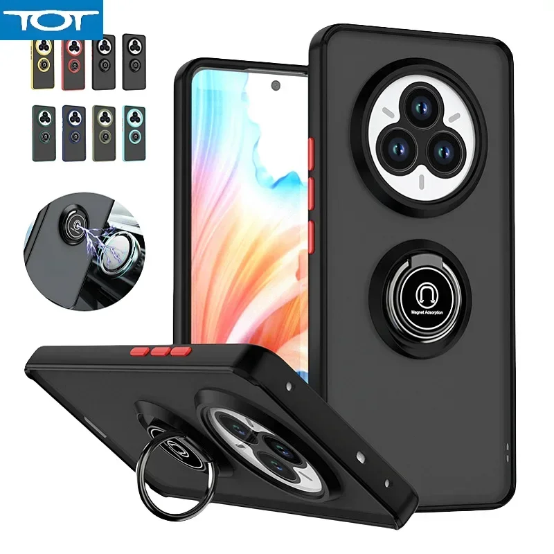 

Противоударный чехол для Realme 14 Pro 14Pro Plus 5G, магнитный кольцевой держатель-подставка, чехол для Realme 14 Pro +, матовый жесткий чехол для ПК