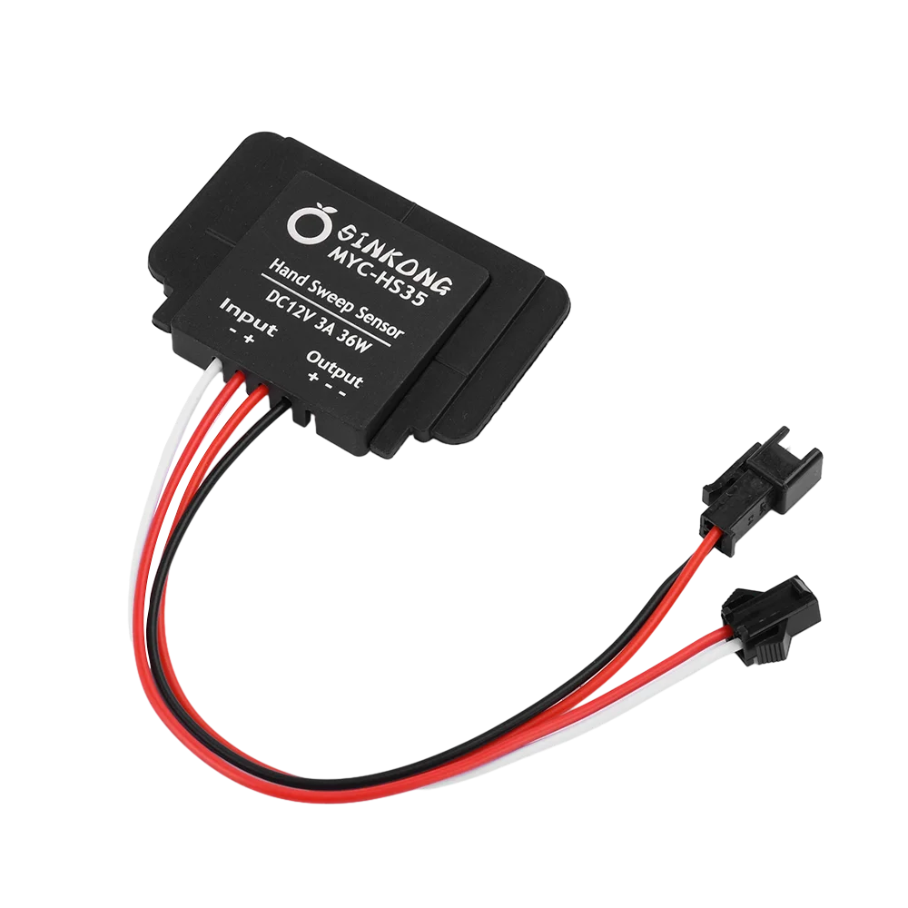 DC12V 3A Dual Color Temperature Electrodeless Dimming Sensor Switch 36W Hand Sweep Sensor Switch for Led Light Mirror Headlight