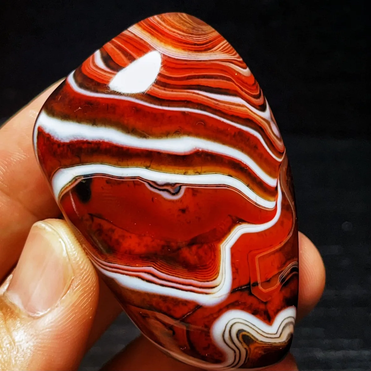 Natural Banded Agate Natural Banding, Polished Tumbled, Rainbow Color, Collector Gift, Crystal Collection, Table Display