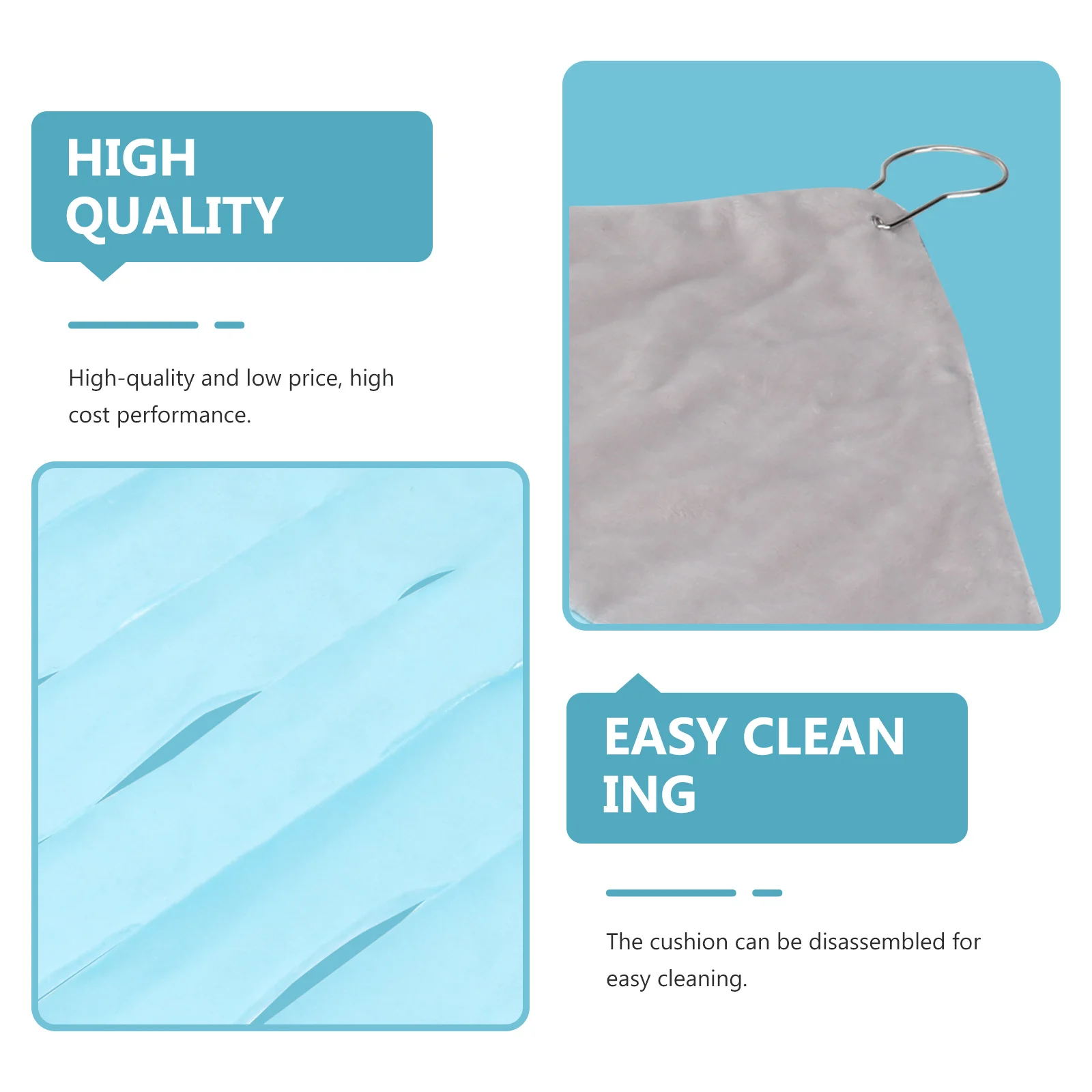 2Pcs Pet Hidden House Corner Tent Hammock for Small Animals Rabbit Hamster Sleeping Hideout Pet Supplies Pink Sky-Blue