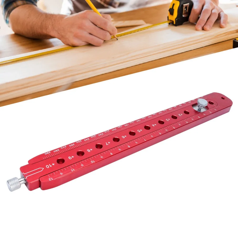 Portable Aluminum Alloy Woodworking Compass Scriber Adjustable Design Portable Arc Drawing Ruler Marking Gauge For Carpenter