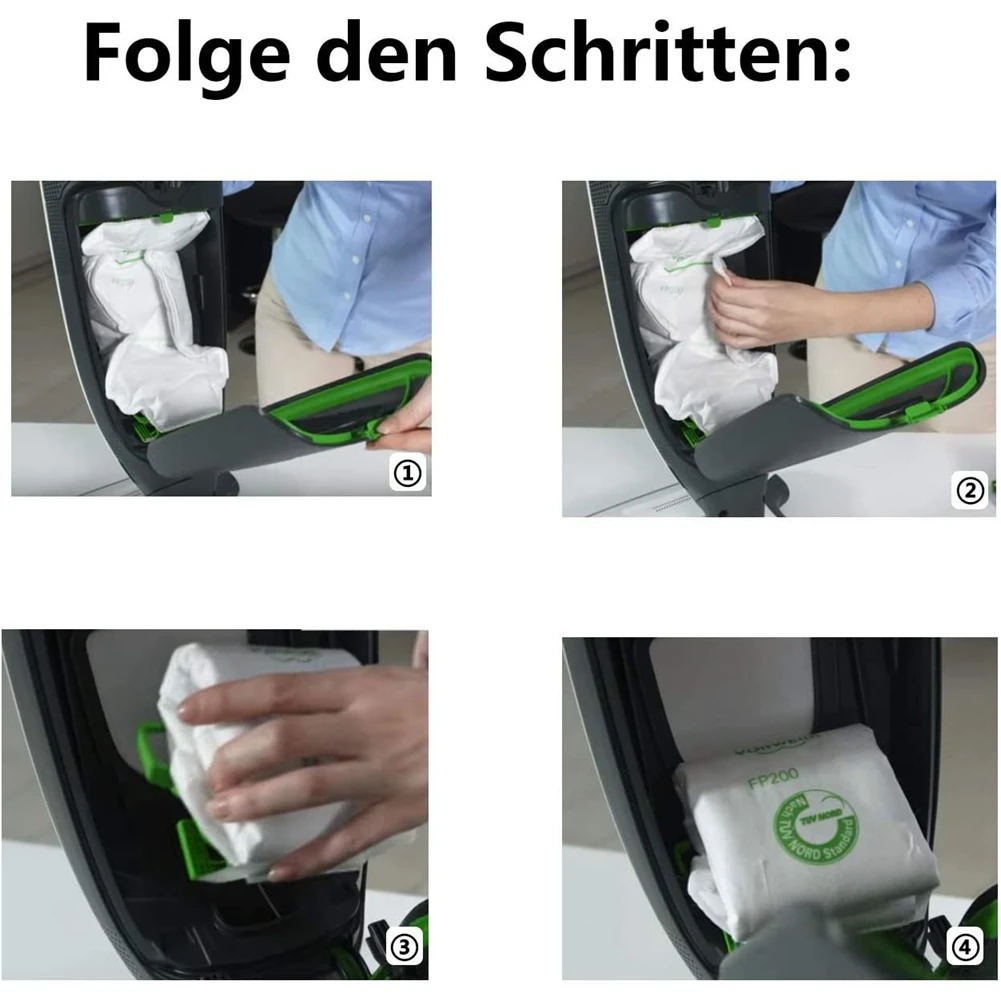 أكياس المكنسة الكهربائية ABBK-12PCS لـ Vorwerk Kobold VK 200 - أكياس مكنسة كهربائية ممتازة لـ VK 200 VK200 FP