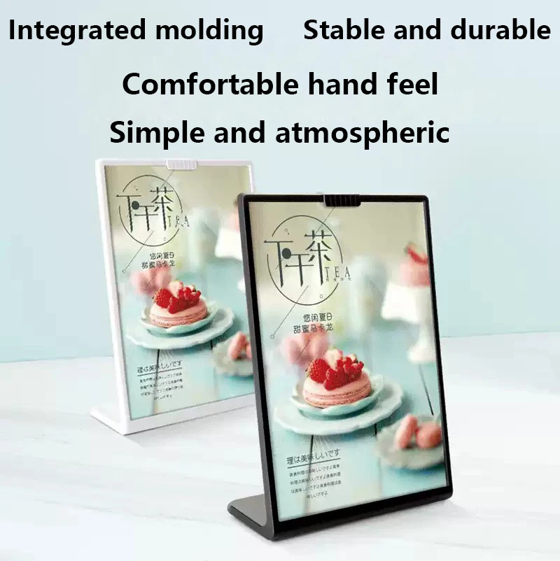1PS A4Acrylic Panel Menu Display Stand L-Shaped Vertical Table Card Table Brand High-End Plastic Wine Catalog Menu Name Card
