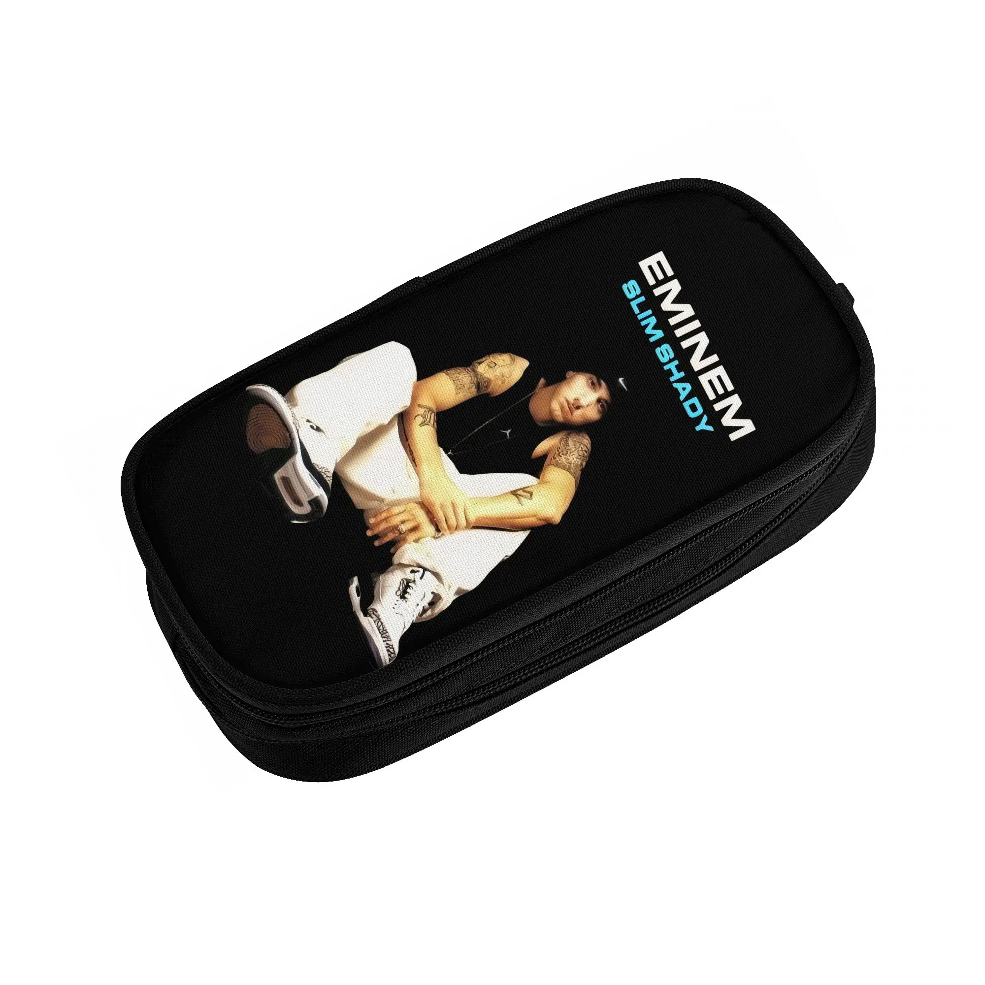 Eminems Hip Hop Rapper  School Pencil Cases Boys Girls Large Storage American Pop Music  Pencil Pouch Students Stationery