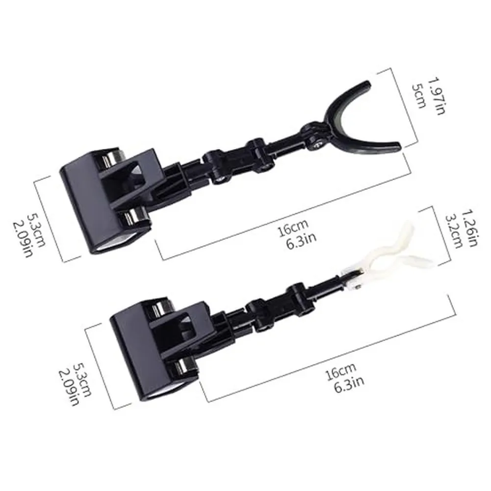 Fishing Rod Holder for Bridge with Glow in Dark Body 360 Rotating Clamp for Raft Boat Rail Edge 16 5.3cm Carbon Fiber