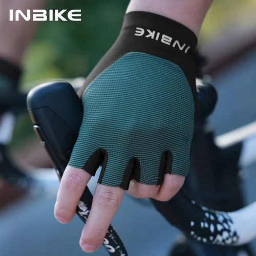 Imagen 2 del producto INBIKE 2025 guantes de ciclismo de verano para hombres guantes de bicicleta transpirables acolchados absorbentes de golpes guantes de montar en bicicleta de montaña de carretera MTB